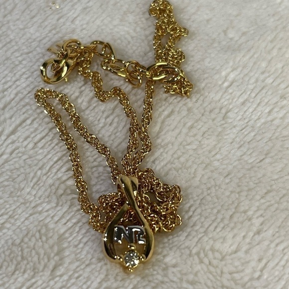 NINA RICCI logo gold plated necklace - Picture 10 of 11